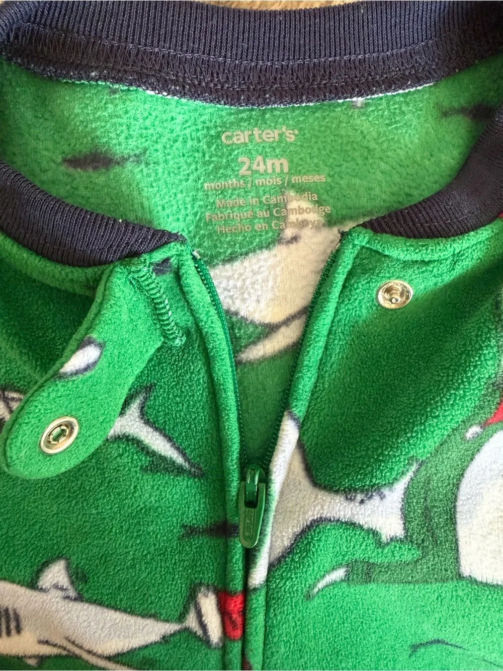 ✨$6✨Carter’s Santa Shark 1-Piece Pajamas | 24m